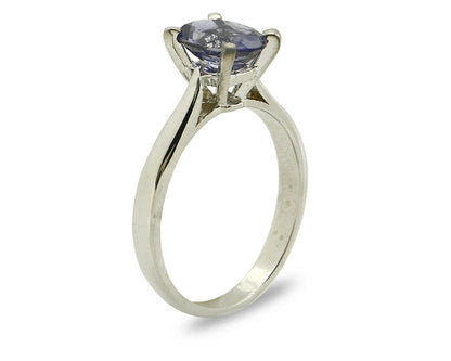 Women's Natural Tanzanite Ring 18k SOLID White Gold 2.5 Approximate TCW