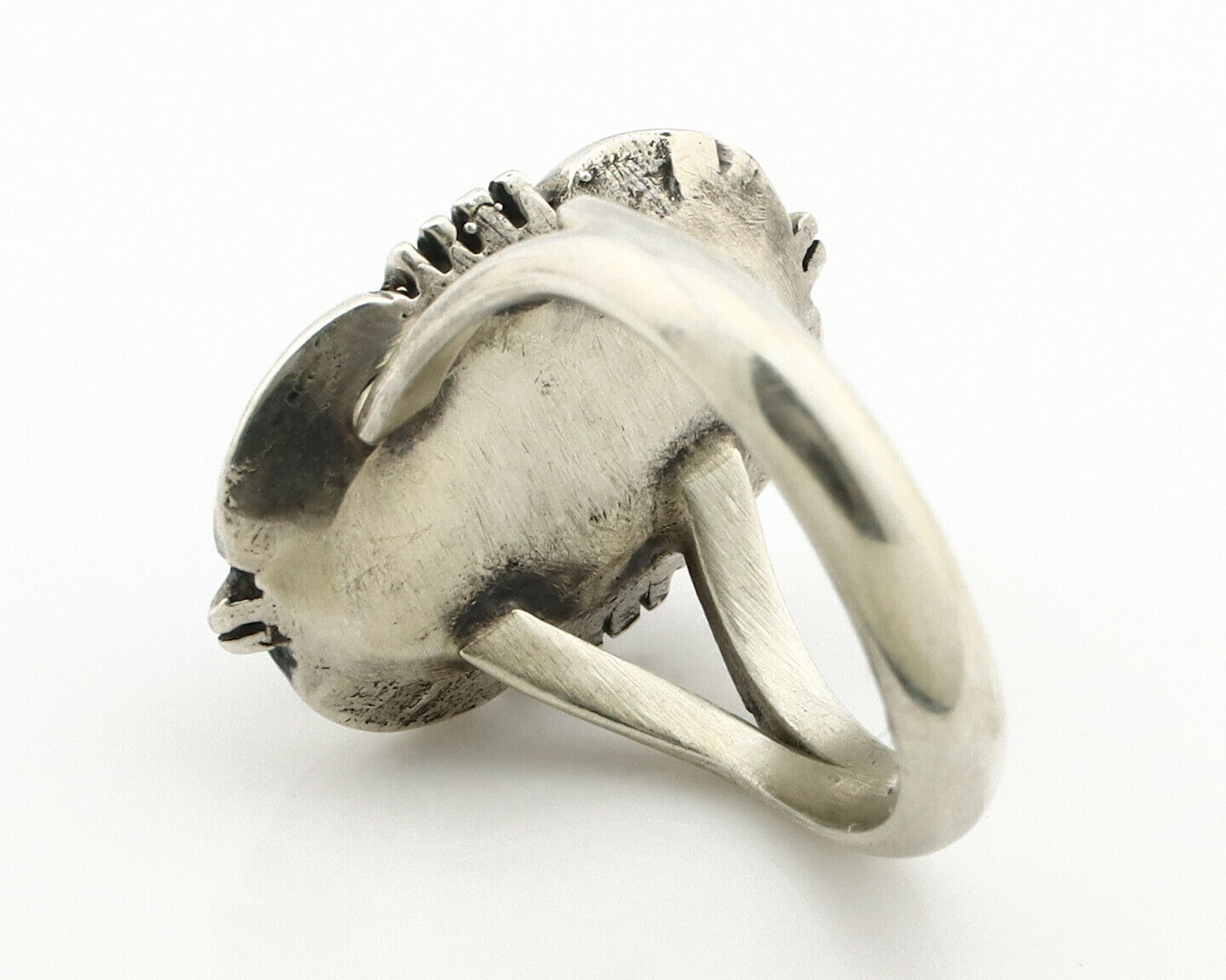 Navajo Ring .925 Silver Kingman Turquoise Handmade Native American Artist C.80's