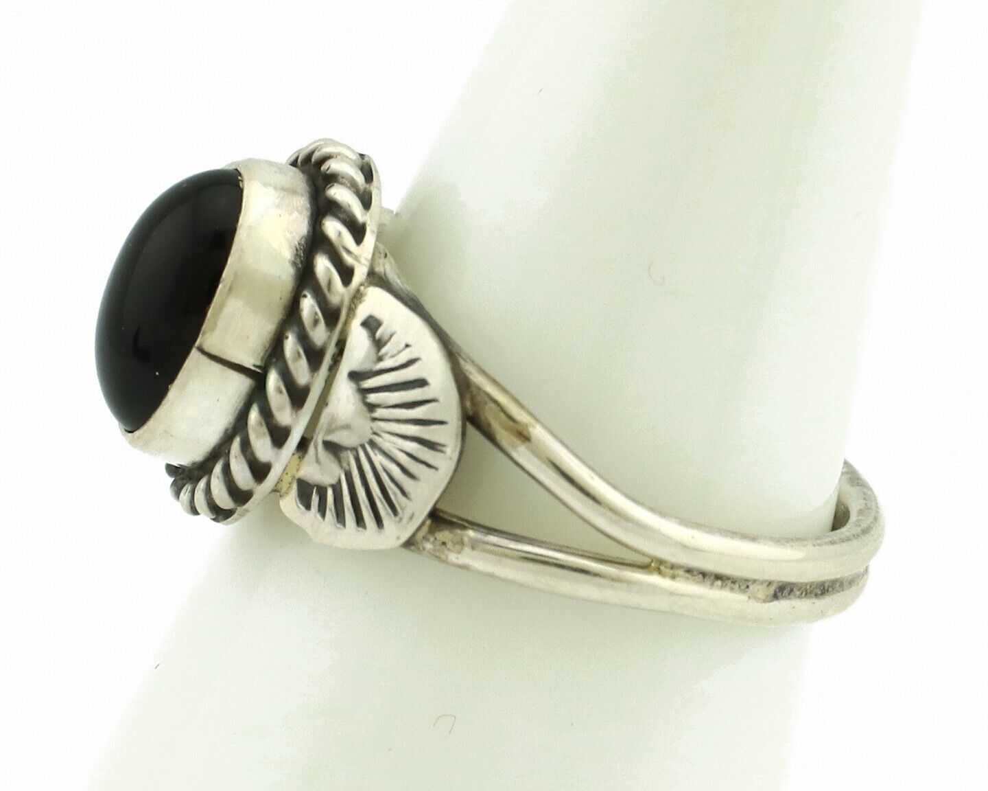Navajo Handmade Ring 925 Silver Blue Turquoise & Coral Native American C.80's