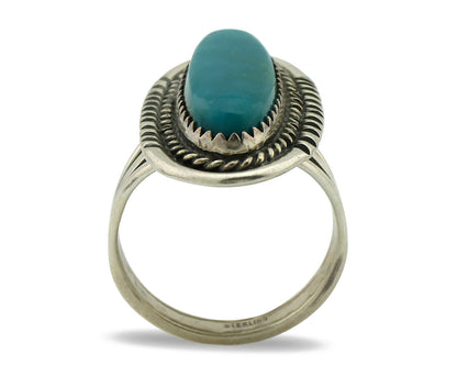 Navajo Ring 925 Silver Southwest Blue Turquoise Artist Signed Begay C.80's