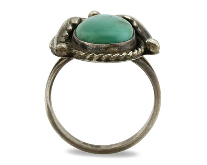 Navajo Ring .925 Silver Royston Turquoise Native American Artist C.1980's