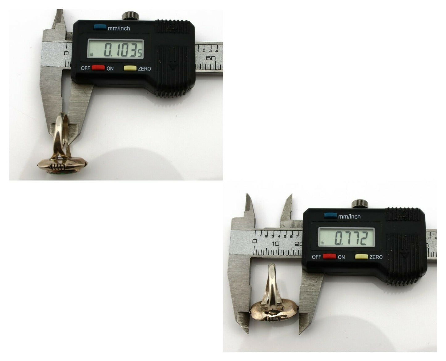 Navajo Ring .925 Silver Kingman Turquoise Handmade Native American Artist C.80's