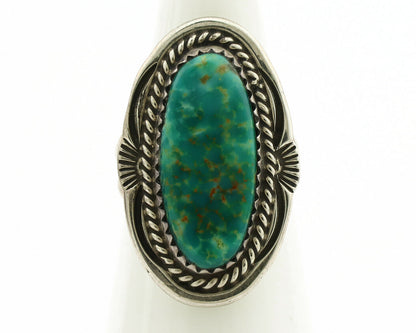 Navajo Ring .925 Silver Kingman Turquoise Native American Artist C.1980's