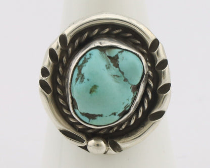 Navajo Handmade Ring 925 Silver Nugget Royston Turquoise Native Artist C.80's