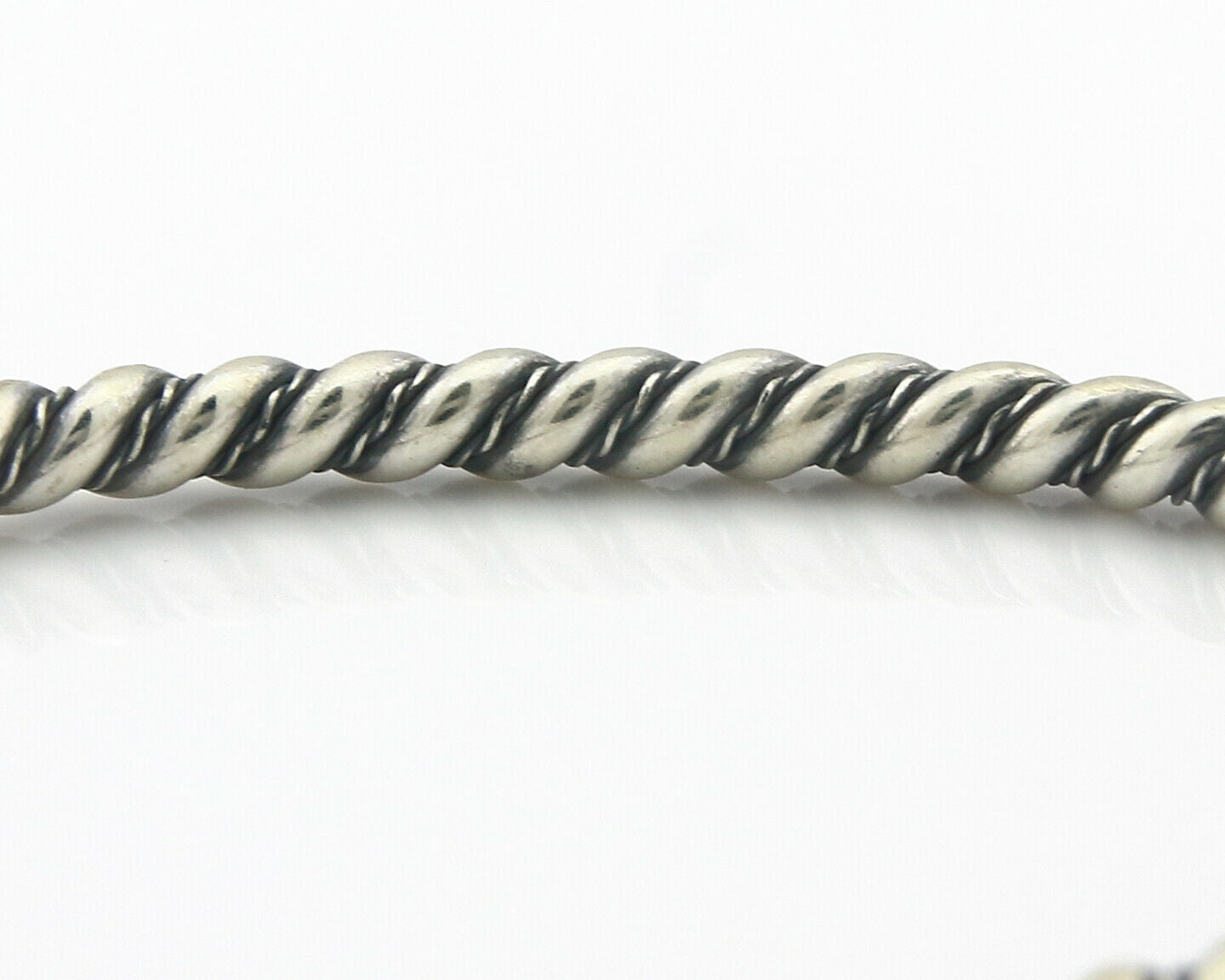 Navajo Bracelet .925 SOLID Silver Handmade Artist Tahe Circa Late 1980's