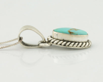 Navajo Necklace .925 Silver Arizona Turquoise Artist Gecko C.1980's