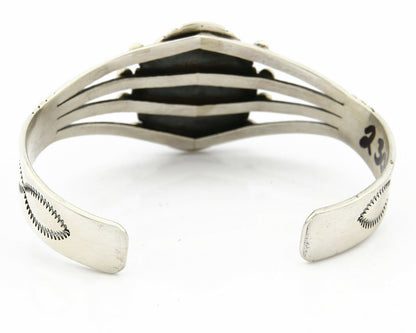 Navajo Bracelet 925 SOLID Silver Natural Jasper Artist William Denetdale C80s