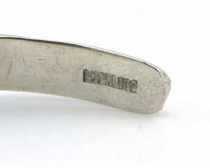Navajo Bracelet .925 Silver Hand Stamped Arrow Head Artist I Montoya C.80's