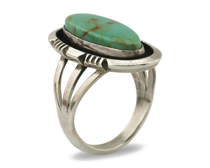 Navajo Ring .925 Silver Arizona Turquoise Native American Artist Handmade C.80's
