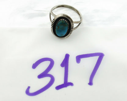 Navajo Ring .925 Silver Arizona Turquoise Native American Artist Handmade C.80's
