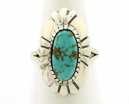 Navajo Ring .925 Silver Arizona Turquoise Signed M Montoya C.80's
