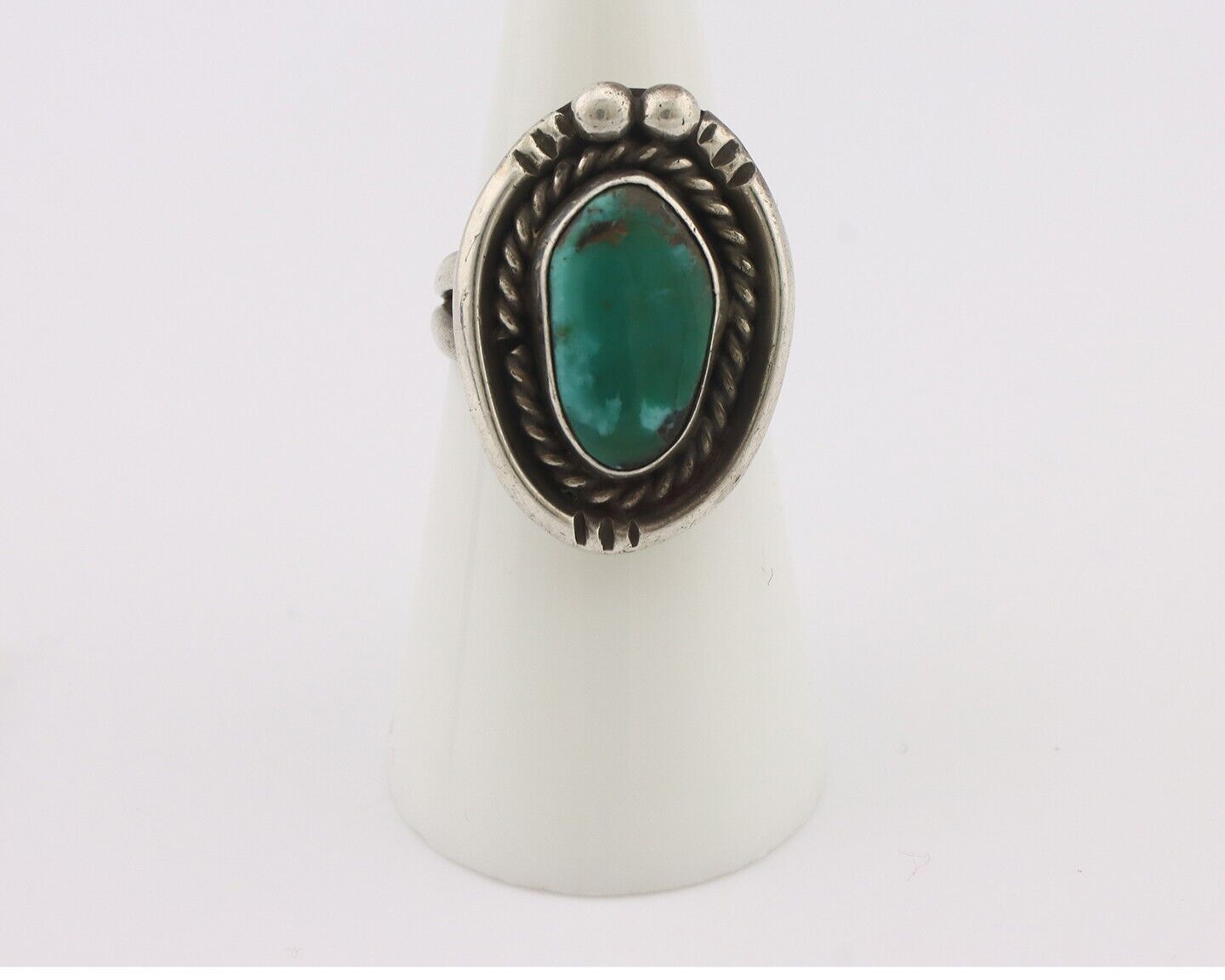 Navajo Handmade Ring 925 Silver Blue Southwest Turquoise Native Artist C.80's