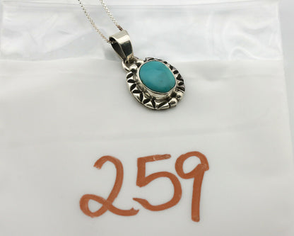 Navajo Pendant .925 Silver Kingman Turquoise Artist Signed Gecko C.80's