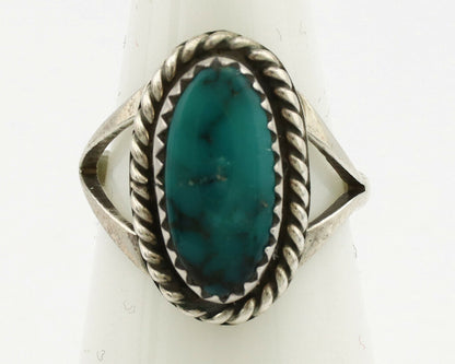 Navajo Ring .925 Silver Nevada Turquoise Artist Native American C.1980's