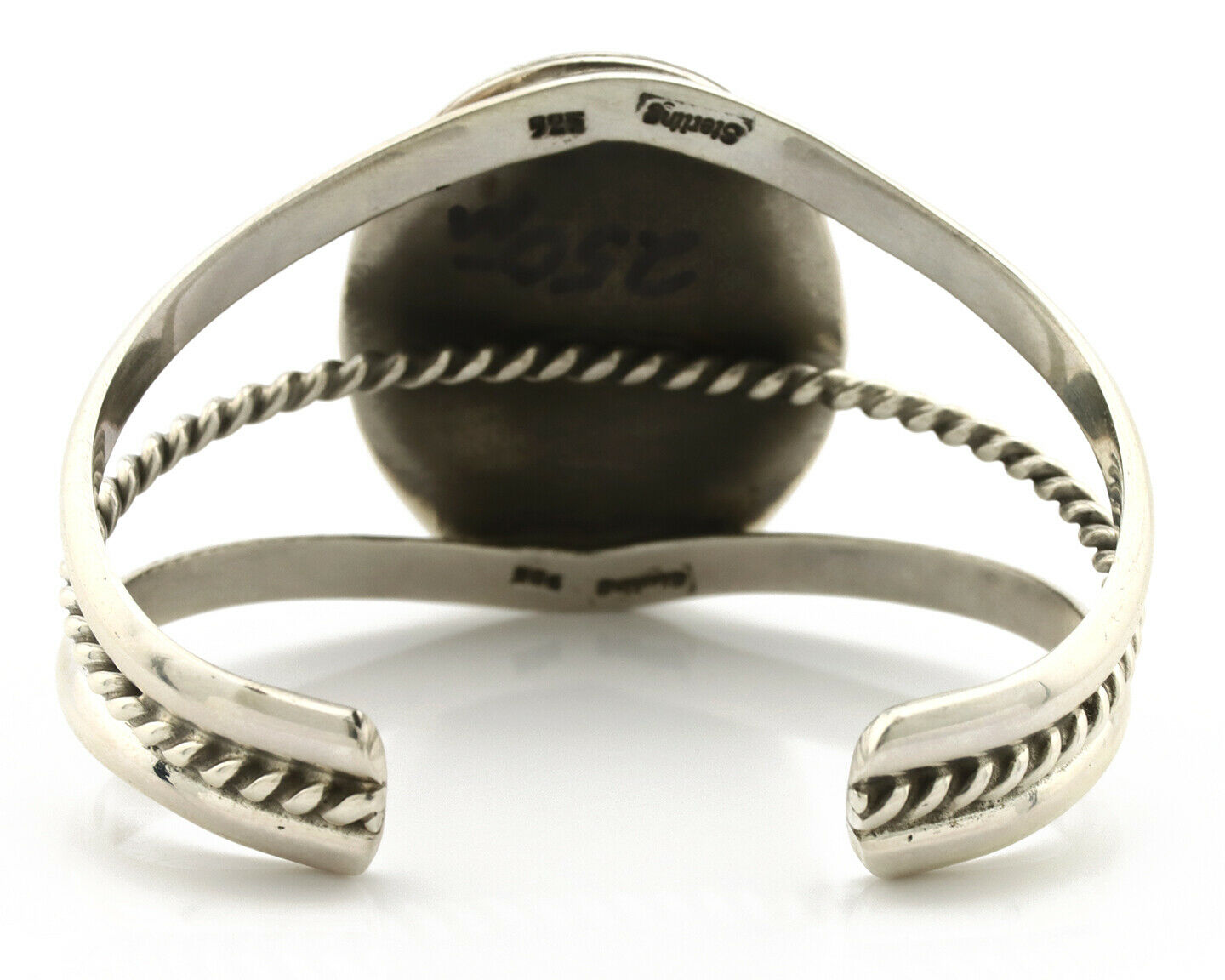 Navajo Bracelet .925 Silver Black Onyx Artist Native American C.90's