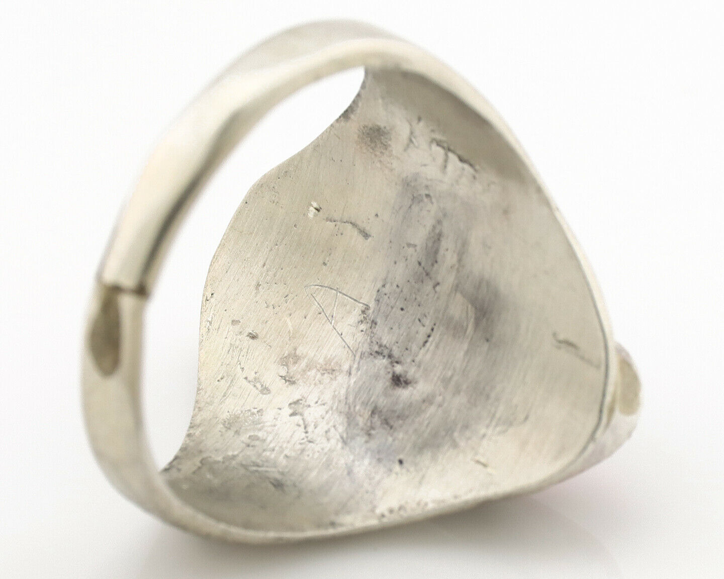 Zuni Ring .925 Silver Natural Blue Turquoise Native American Artist C.1980's