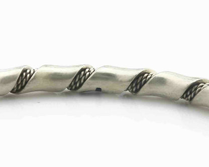 Navajo Bracelet .925 SOLID Silver Handmade Artist Tahe Circa Late 1980's