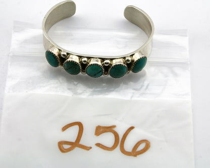 Navajo Bracelet .925 Silver Natural Turquoise Signed C Jones C.80's