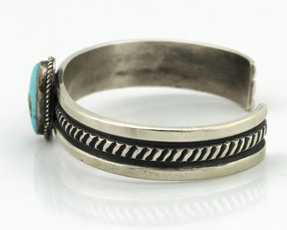 Women's Navajo .925 Silver Blue Natural Turquoise Artist Signed AL C.80's