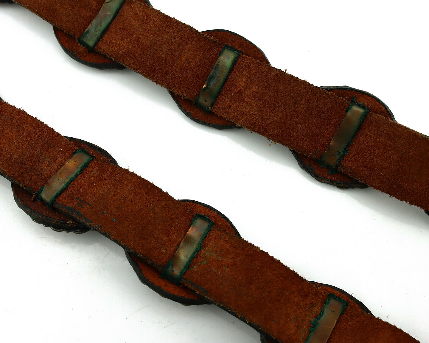 Navajo Concho Belt .925 Silver Hand Stamped Artist Signed Bruce Morgan C.80's