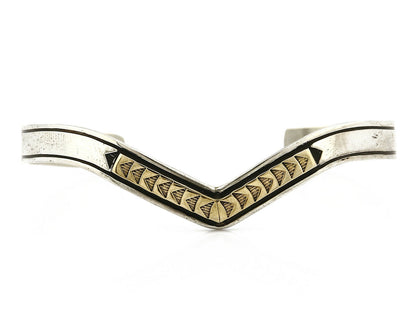 Navajo Bracelet .925 Silver & 14k Solid Gold MM Rogers and TAS Cuff C.80's