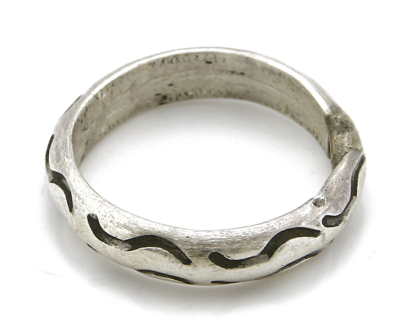Women's Navajo Ring .925 SOLID Silver Hand Stamped Circa 1980's