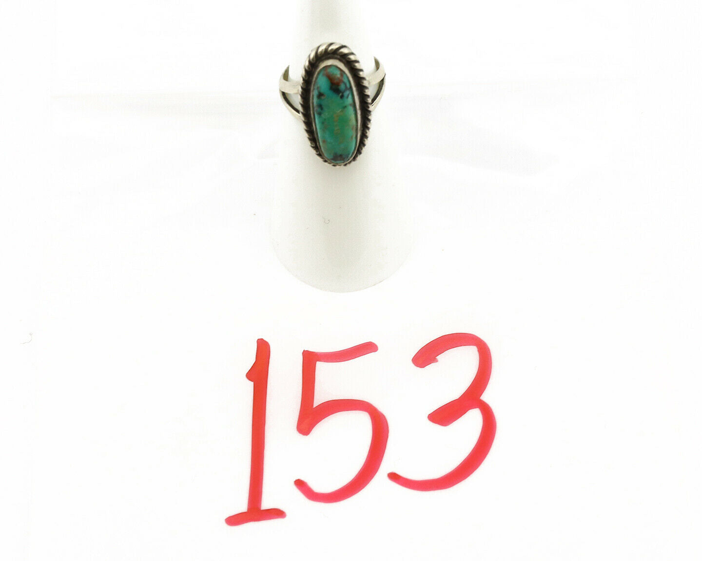 Navajo Ring .925 Silver Nevada Turquoise Artist Native American C.1980's