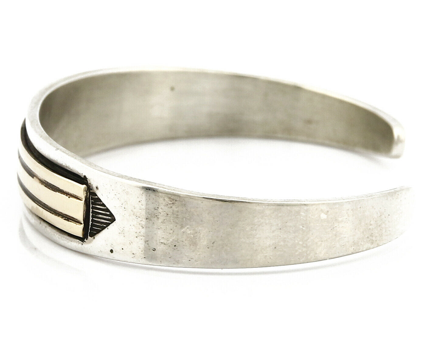 Navajo Bracelet .925 Silver & 14k Solid Gold MM Rogers and TAS Cuff C.80's