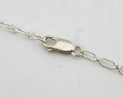 Navajo Necklace .925 Silver Natural Red Coral Turquoise Artist Native C.80's