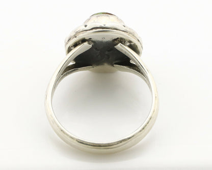 Navajo Ring .925 Silver Kingman Turquoise Artist Signed Gecko C.90's