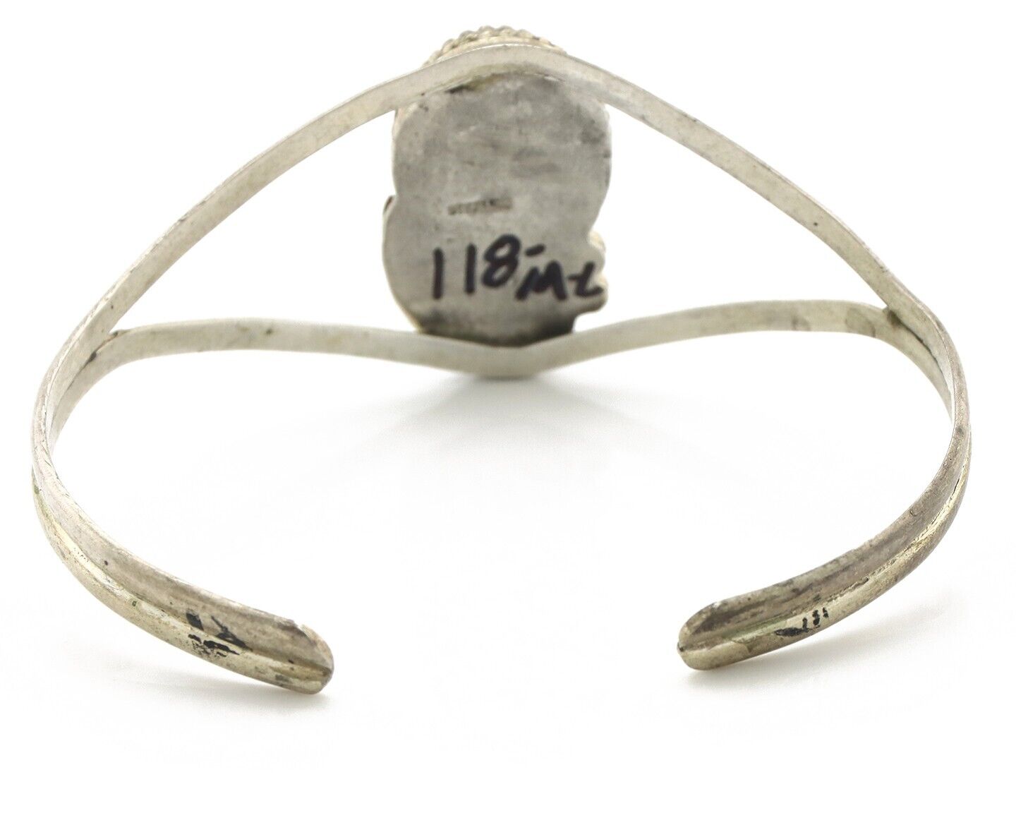 Women's Navajo Bracelet 925 Silver Arizona Turquoise Native Artist C.80's