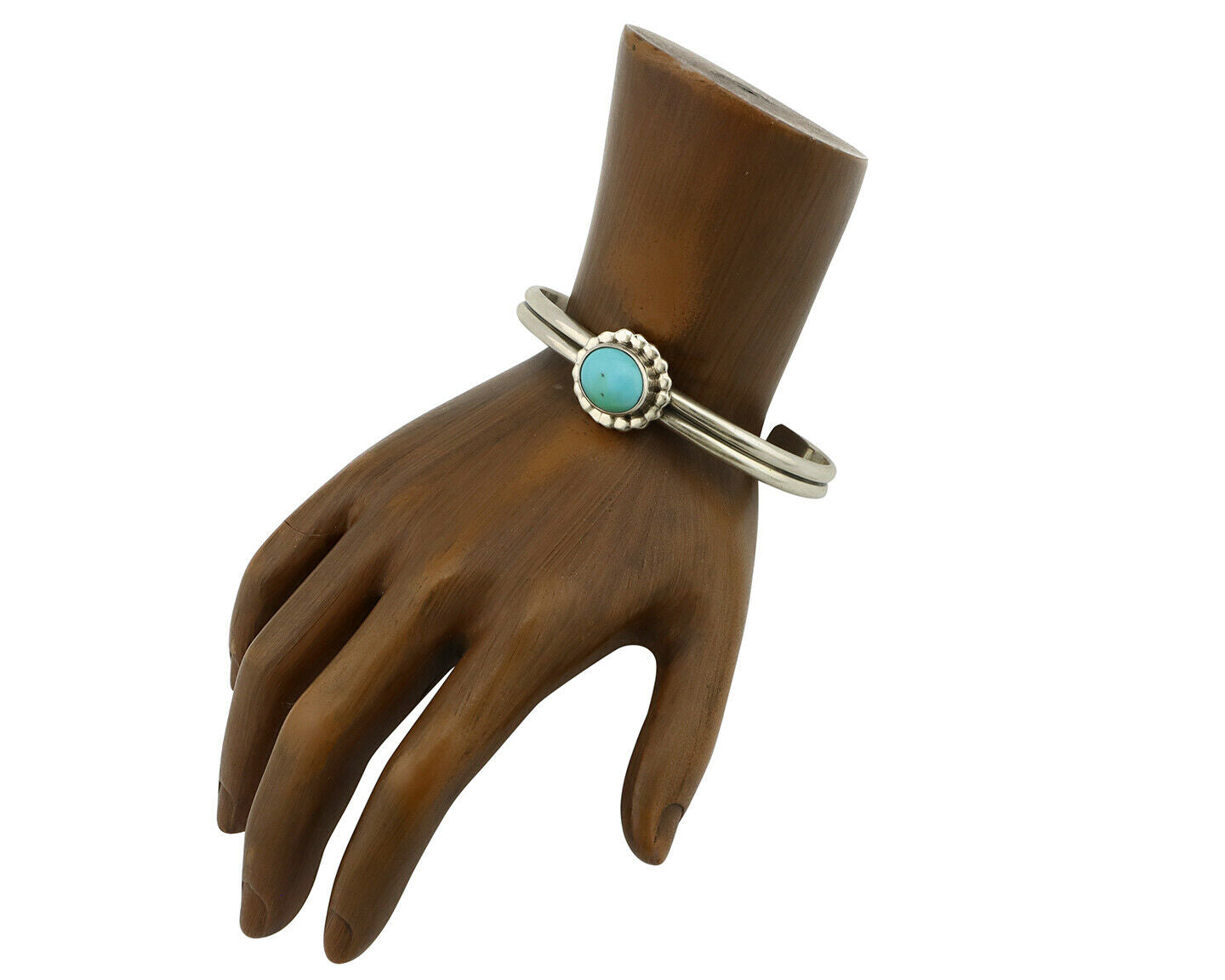 Navajo Bracelet .925 Silver Sleeping Beauty Turquoise Native American C.90's