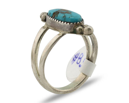 Navajo Ring .925 Silver Bisbee Turquoise Native American Artist C.80's