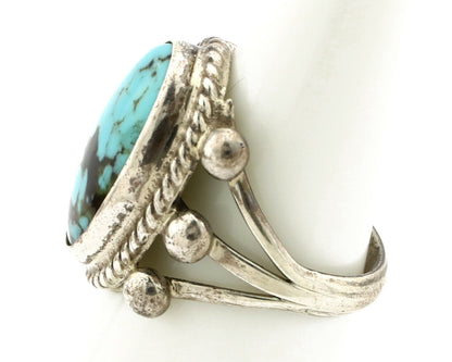 Navajo Ring .925 Silver Blue Southwest Turquoise Native American Artist C80s