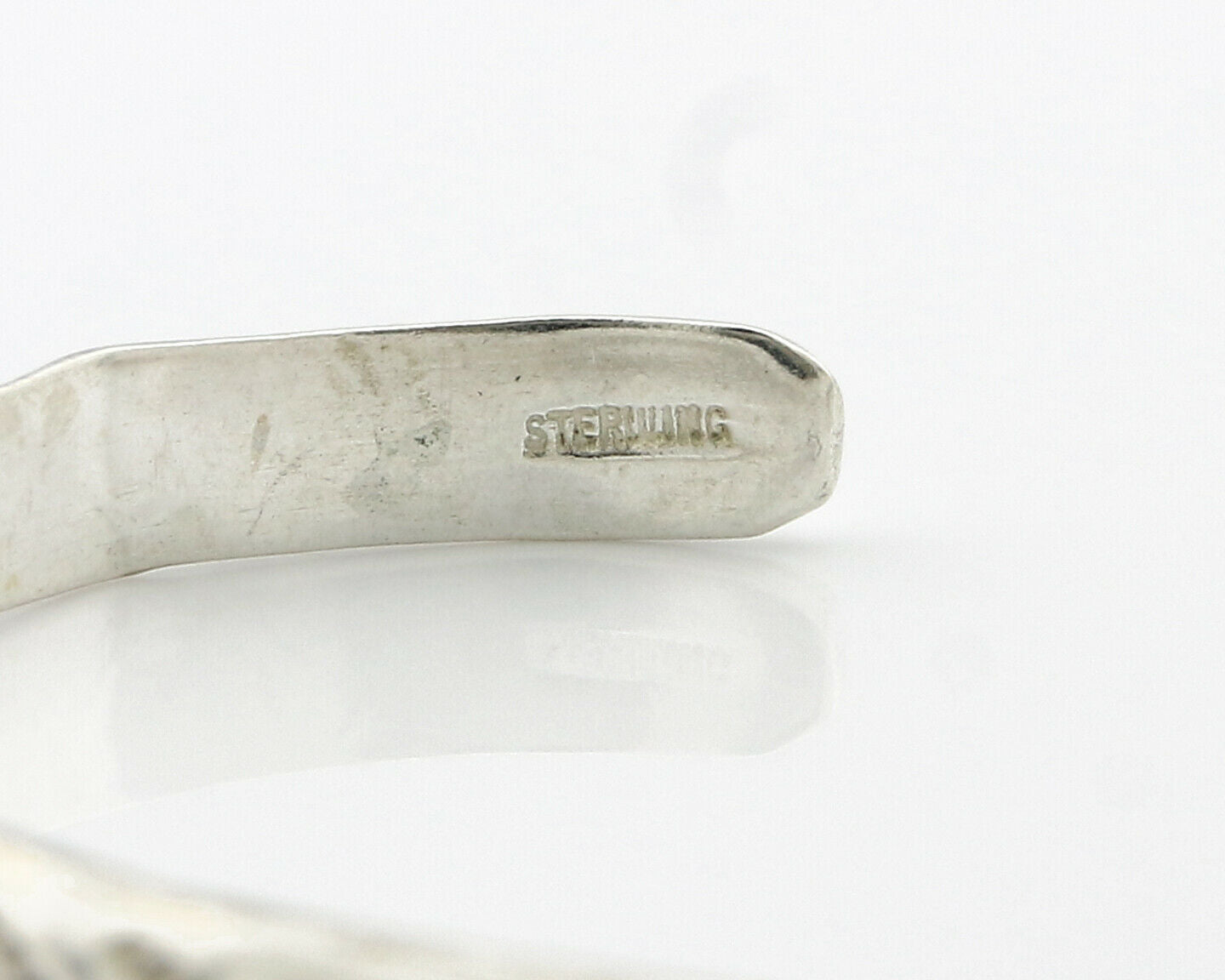 Navajo Bracelet .925 Silver Hand Stamped Arrow Head Artist V Montoya C.80's