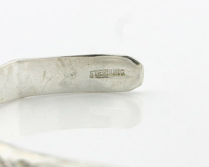 Navajo Bracelet .925 Silver Hand Stamped Arrow Head Artist V Montoya C.80's