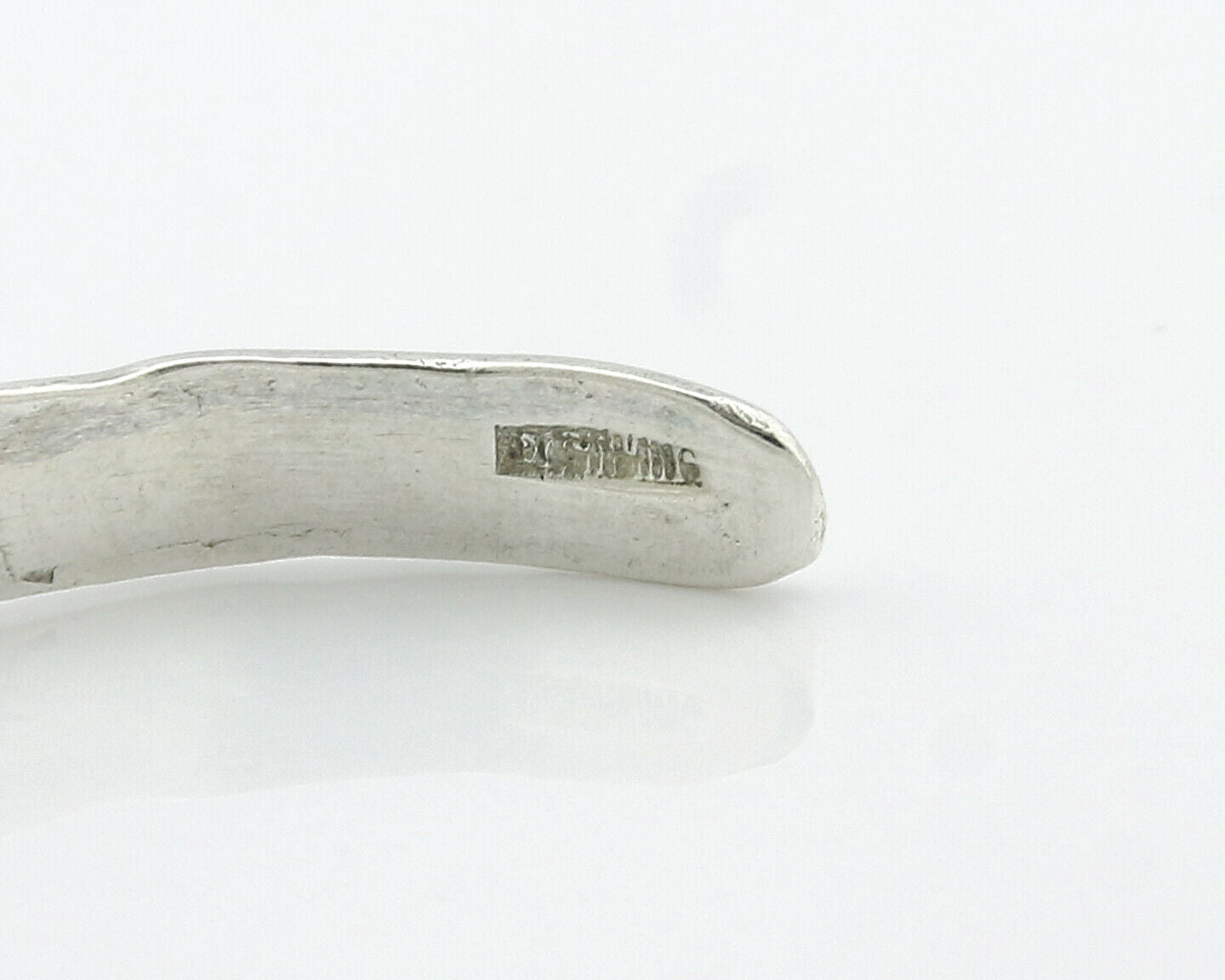 Navajo Bracelet .925 Silver Hand Stamped Arrow Head Artist I Montoya C.80's