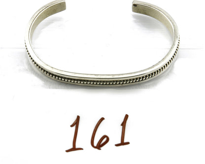 Women's Navajo Bracelet .925 Silver Handmade Cuff Signed TAHE C.1980's