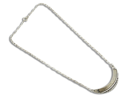 Women's Navajo Necklace .925 Silver & 14k Solid Gold Signed MM Rogers HMY