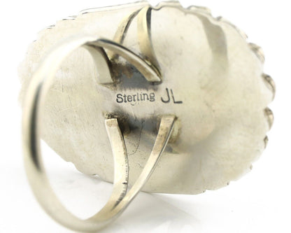 Navajo Ring 925 Silver Mountain Artist Signed JL C.80's