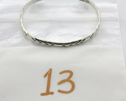 Navajo Bracelet .925 Silver Hand Stamped Arrow Head Artist Begay & Montoya C80s