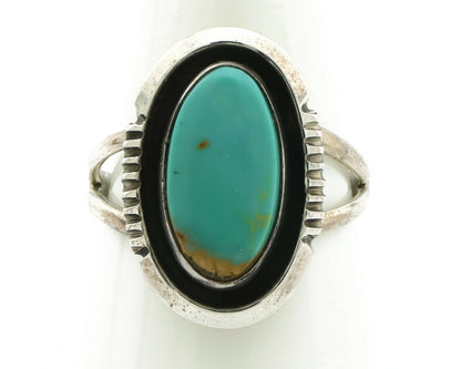 Navajo Ring .925 Silver Arizona Turquoise Native American Artist Handmade C.80's