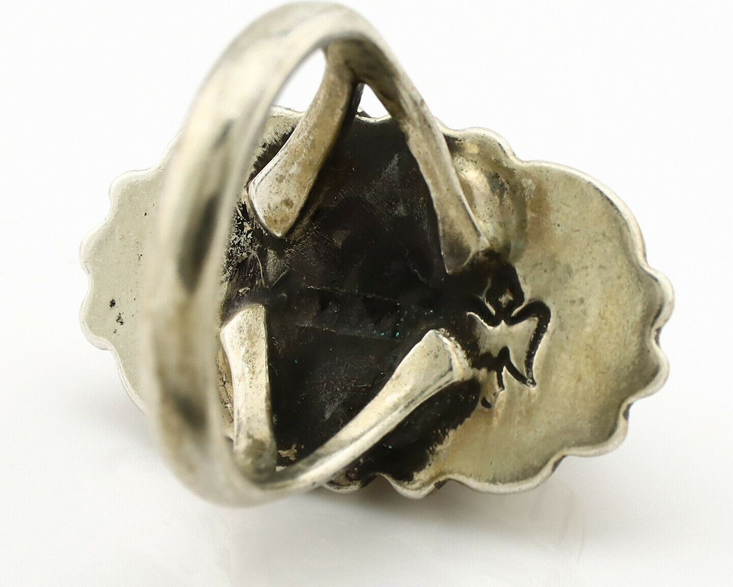 Navajo Ring .925 Silver Arizona Turquoise Signed M Montoya C.80's