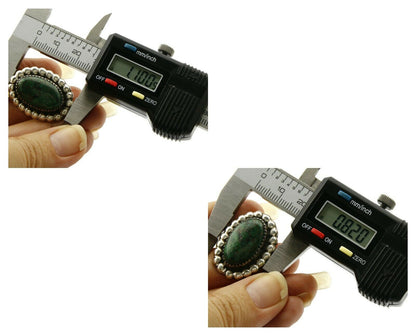 Women's Navajo Earrings .925 Silver Crescent Valley Turquoise Handmade Indian