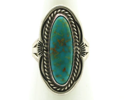 Navajo Ring 925 Silver Southwest Blue Turquoise Artist Signed Begay C.80's