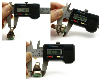 Navajo Ring .925 Silver Kingman Turquoise Artist Signed Apache C.80's