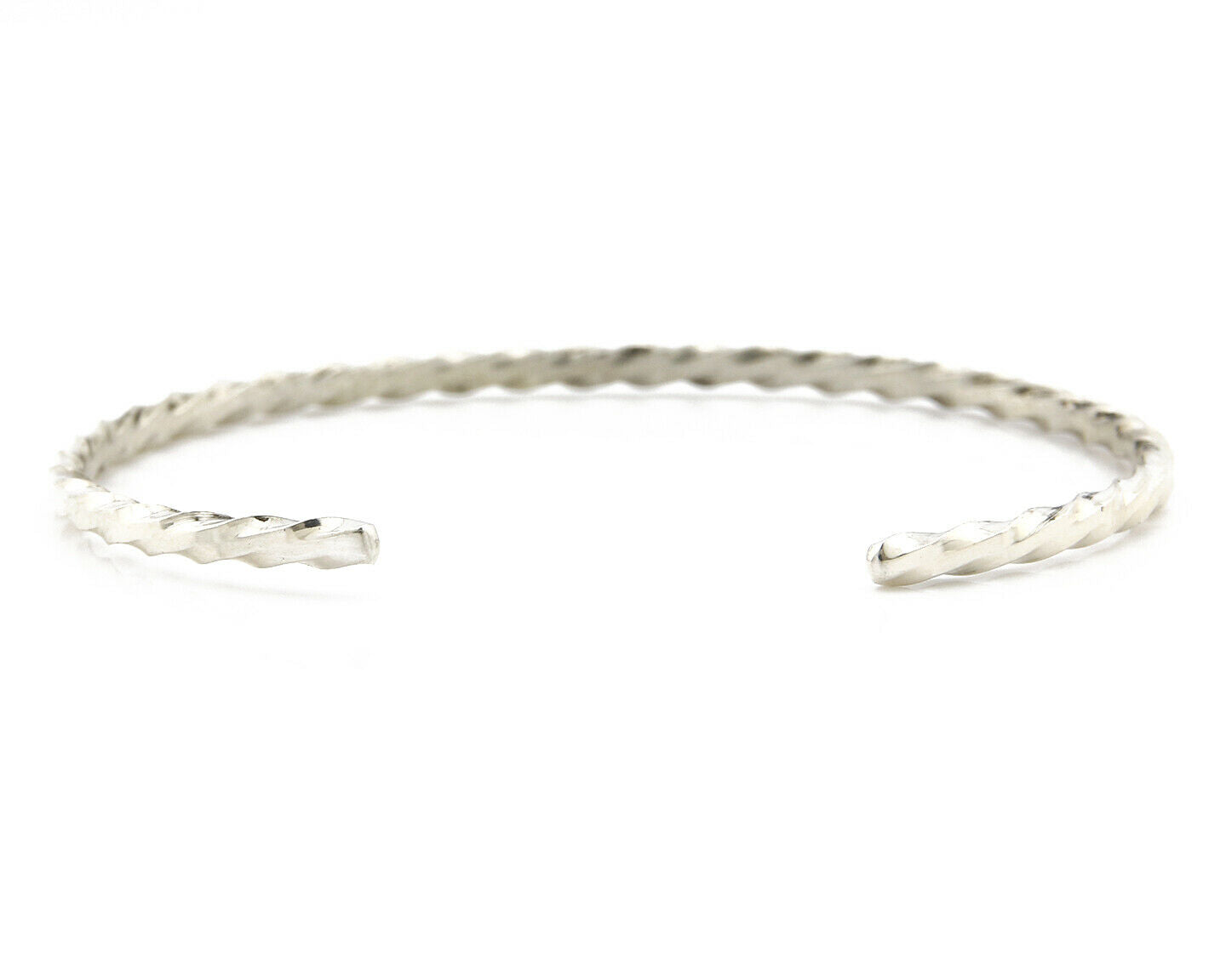 Navajo Bracelet .925 Silver Native American Artist Handmade 3.0 mm wide C.1980's