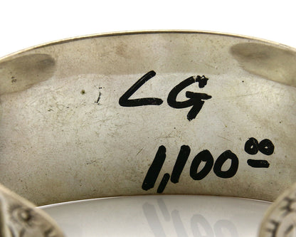 Navajo Bracelet .925 Silver Lapis Turquoise Native Artist C.80's
