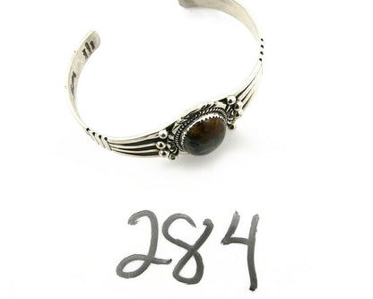 Navajo Bracelet 925 SOLID Silver Natural Jasper Artist William Denetdale C80s