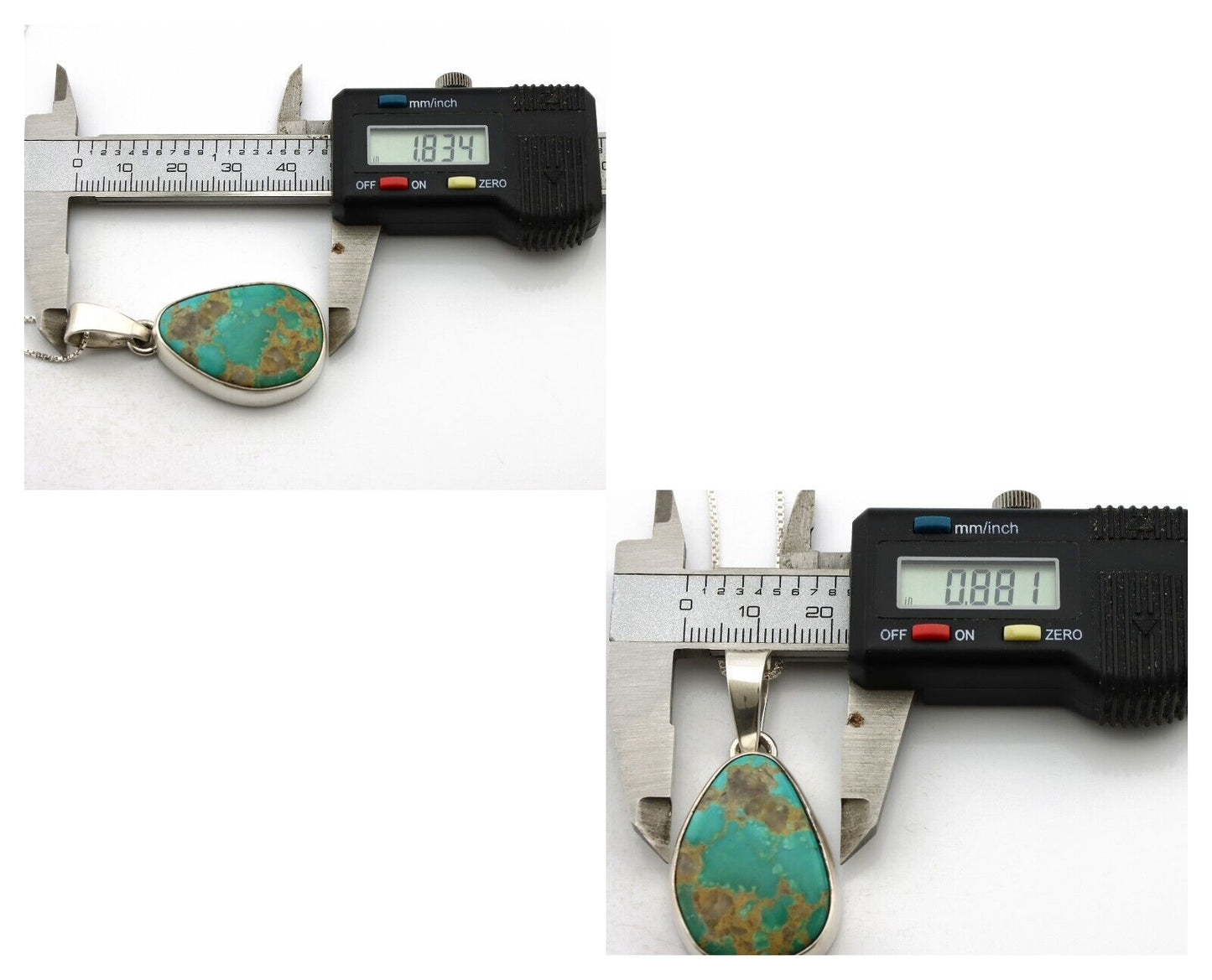 Navajo Handmade Necklace 925 Silver Arizona Turquoise Signed Gecko C.80's